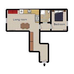 Appartement met een Slaapkamer